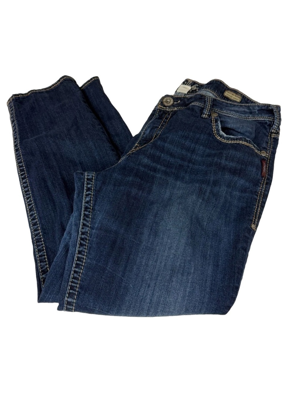 Silver Jeans Women’s Plus Size Sz18/L31 Boyfriend Relaxed Skinny Dark Wash #4250